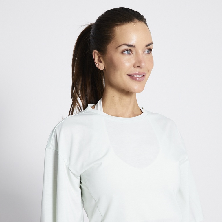 Wide sleeve training tee "Always" Light Turquise